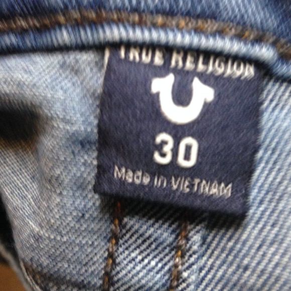 True Religion Distressed Ricky Flap Shorts Relaxed Straight 30 - Picture 4 of 7